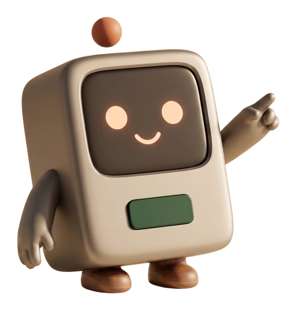 MOCO™ pointing at the button